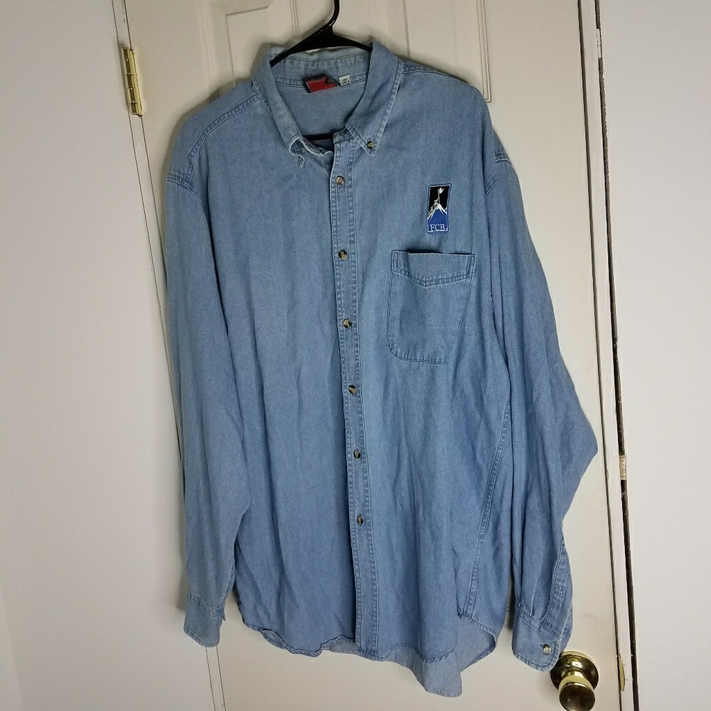 Vintage Mens Jeep Jean Button Down Shirt Hong Kong